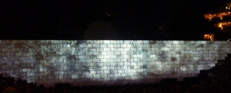 Brick Wall at Night — Black