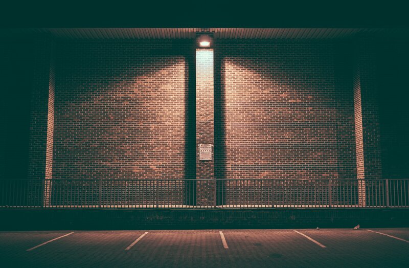 Brick Wall at Night — Brown
