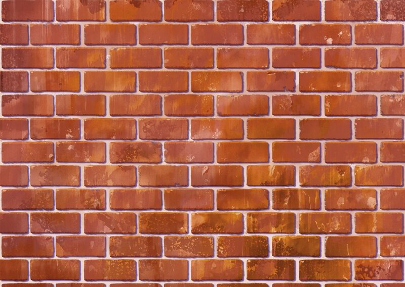 Brick Wall Texture — Brown, Neutral, Digital Art