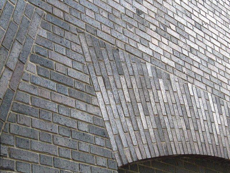 Brick wall with arch design