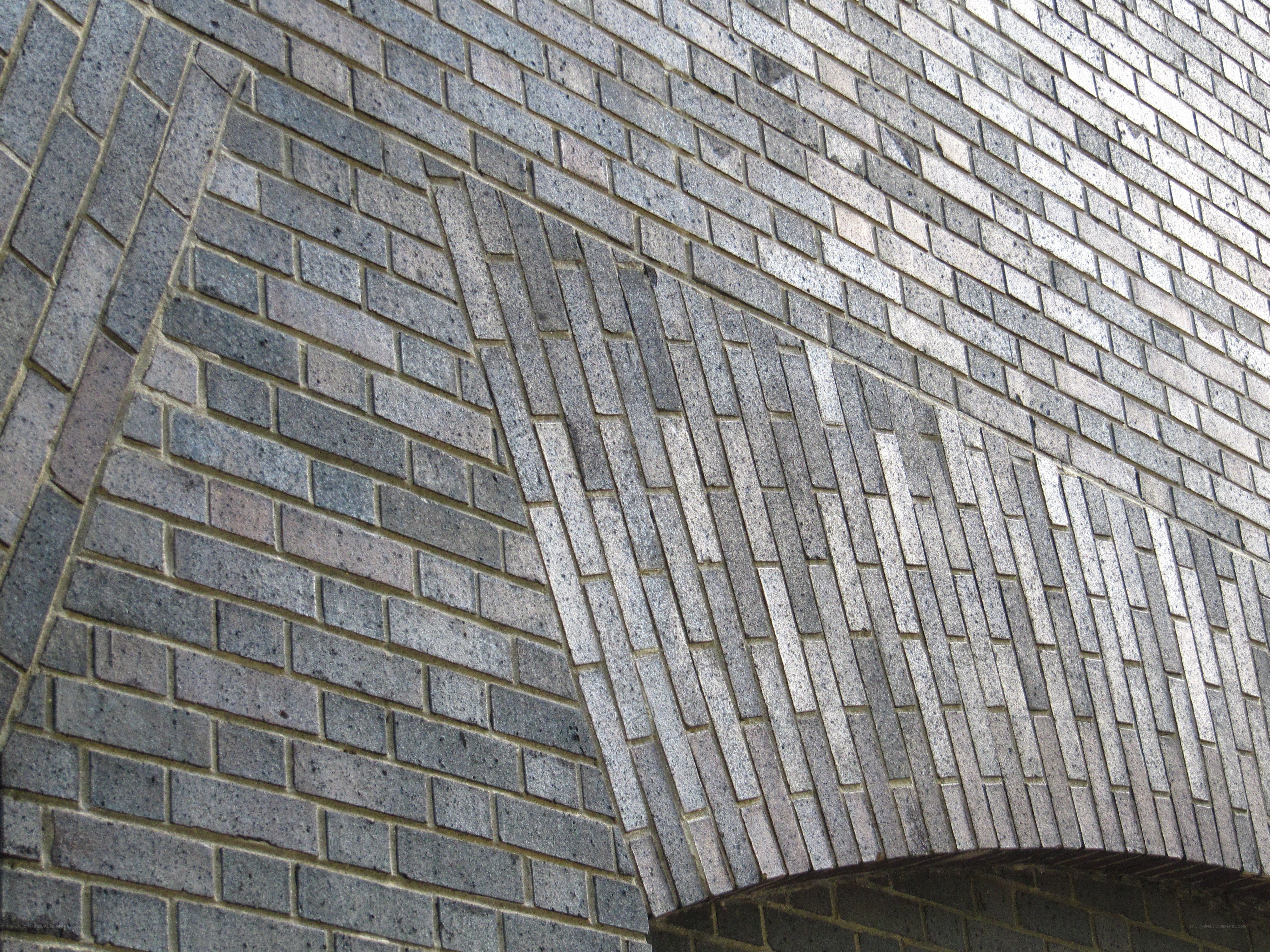 Brick wall with arch design