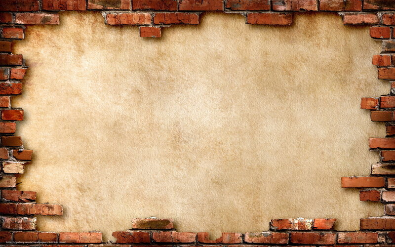 brick wall with parchment background