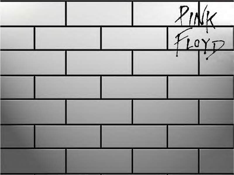 Brick Wall with Text — Gray