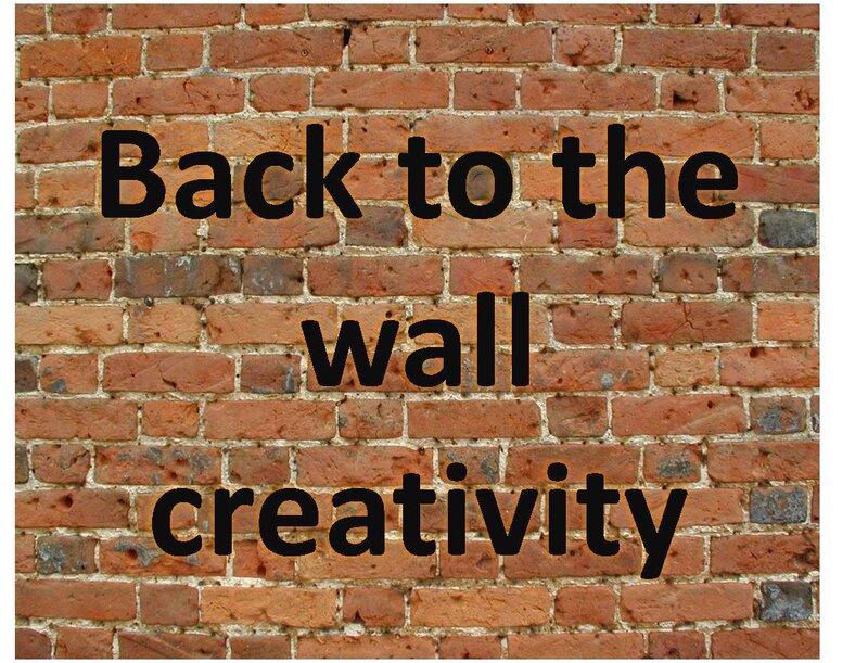 Brick Wall with Text — Red