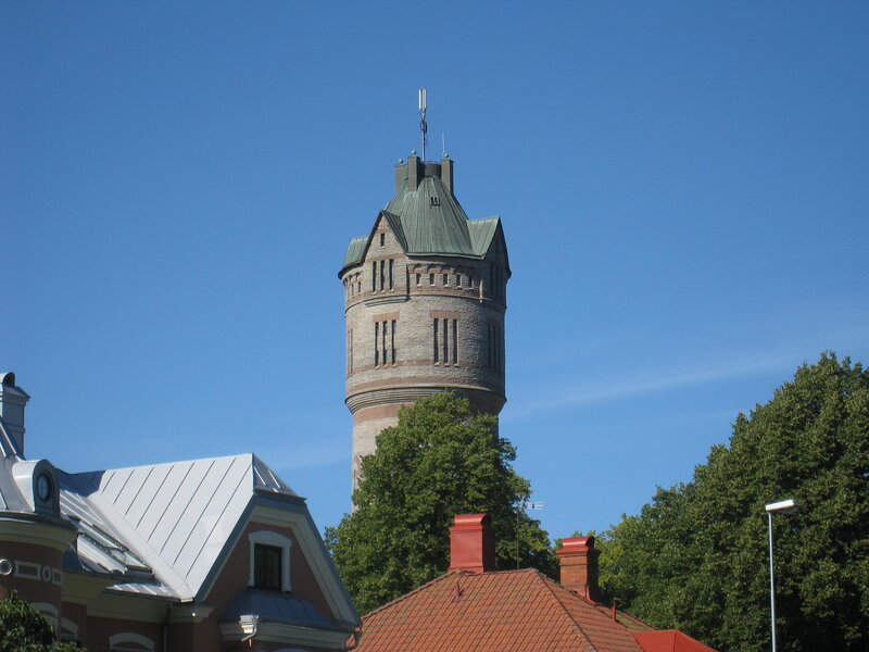 Brick Water Tower — Blue