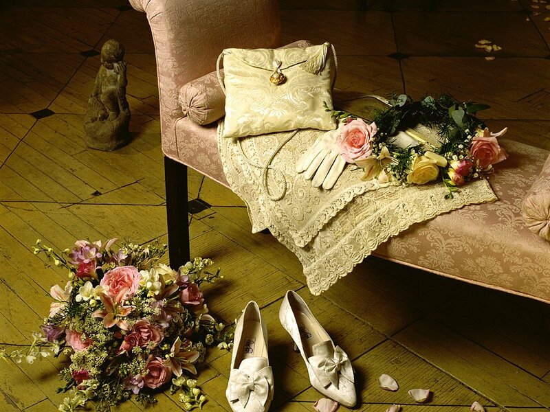 Bridal Accessories on Chaise