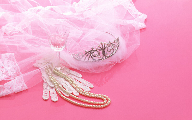 Bridal Accessories on Pink