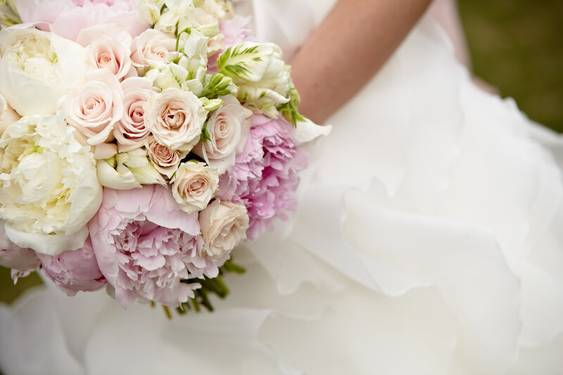 Bridal Bouquet and Dress