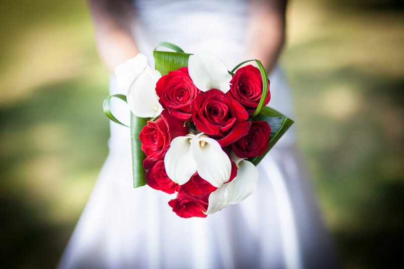 Bridal Bouquet of Roses — Red