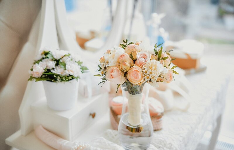Bridal Bouquet on Table