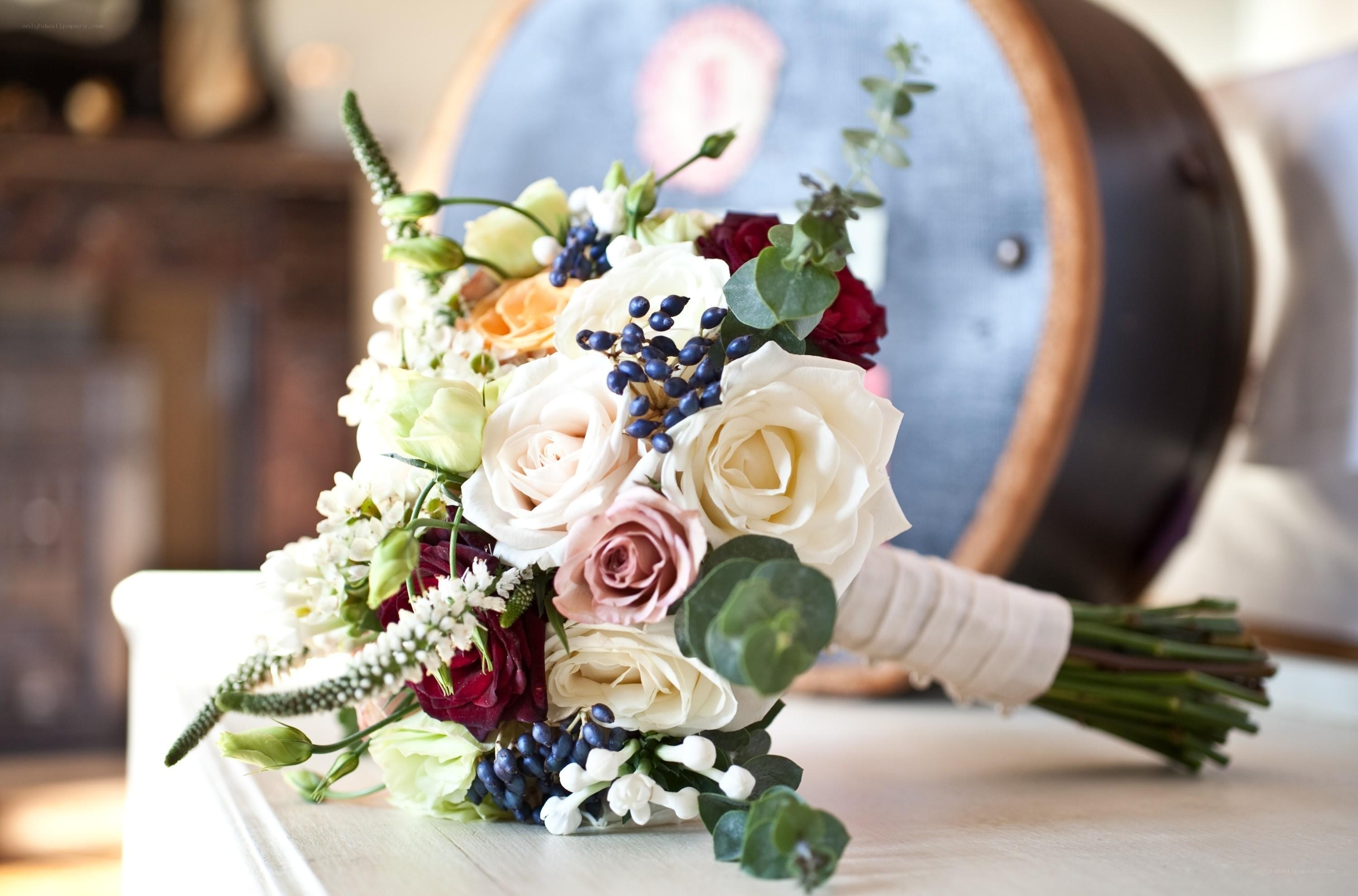 Bridal bouquet with roses