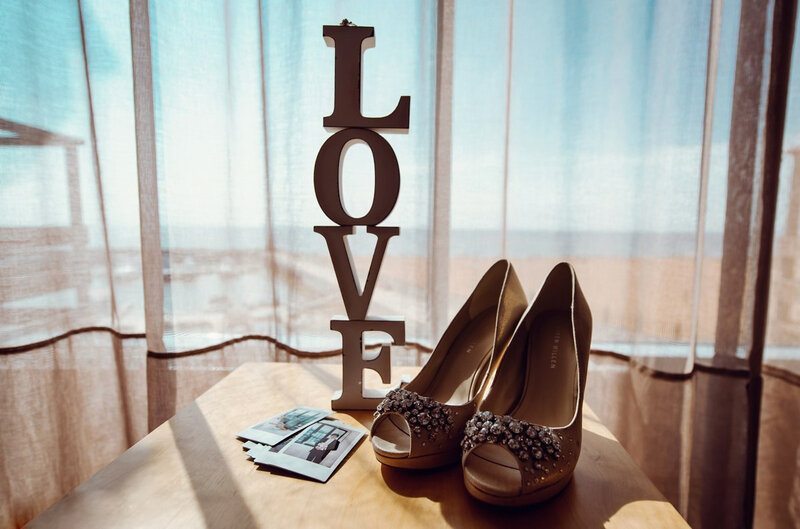 Bridal Shoes on Table