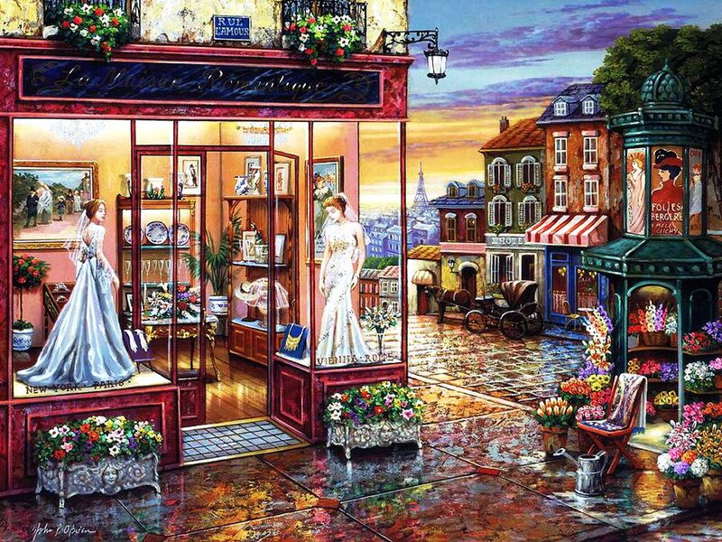 Bridal Shop Window — Red