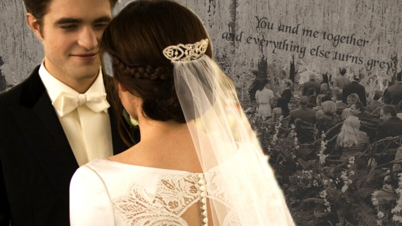 Bride and Groom at Wedding — White, Romantic