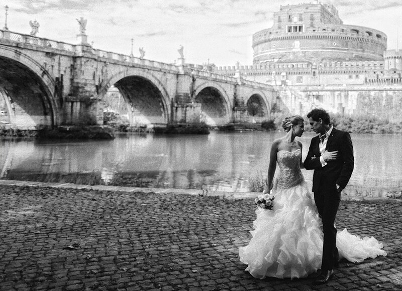 Bride and Groom Couple — Black, Romantic