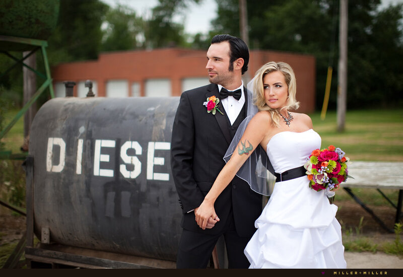 Bride and Groom Couple — White, Romantic, Afternoon