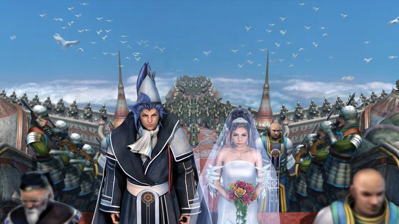 Bride and Groom in Wedding — Blue