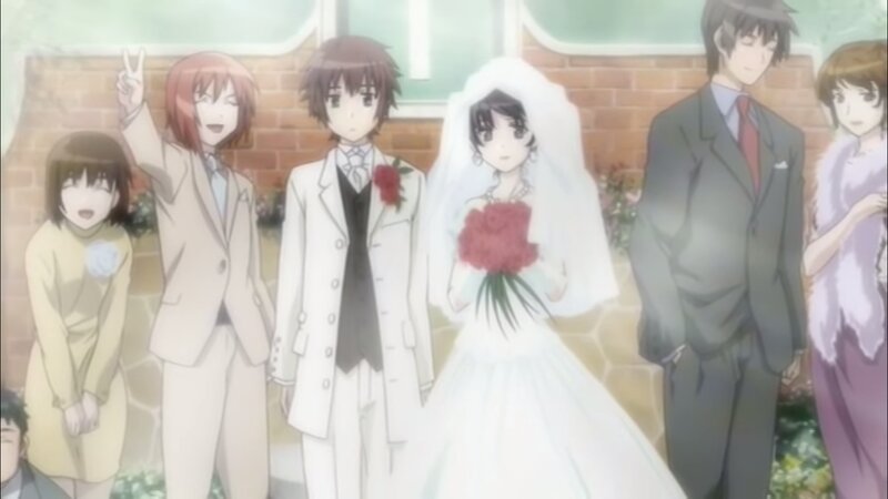 Bride and Groom with Guests — White