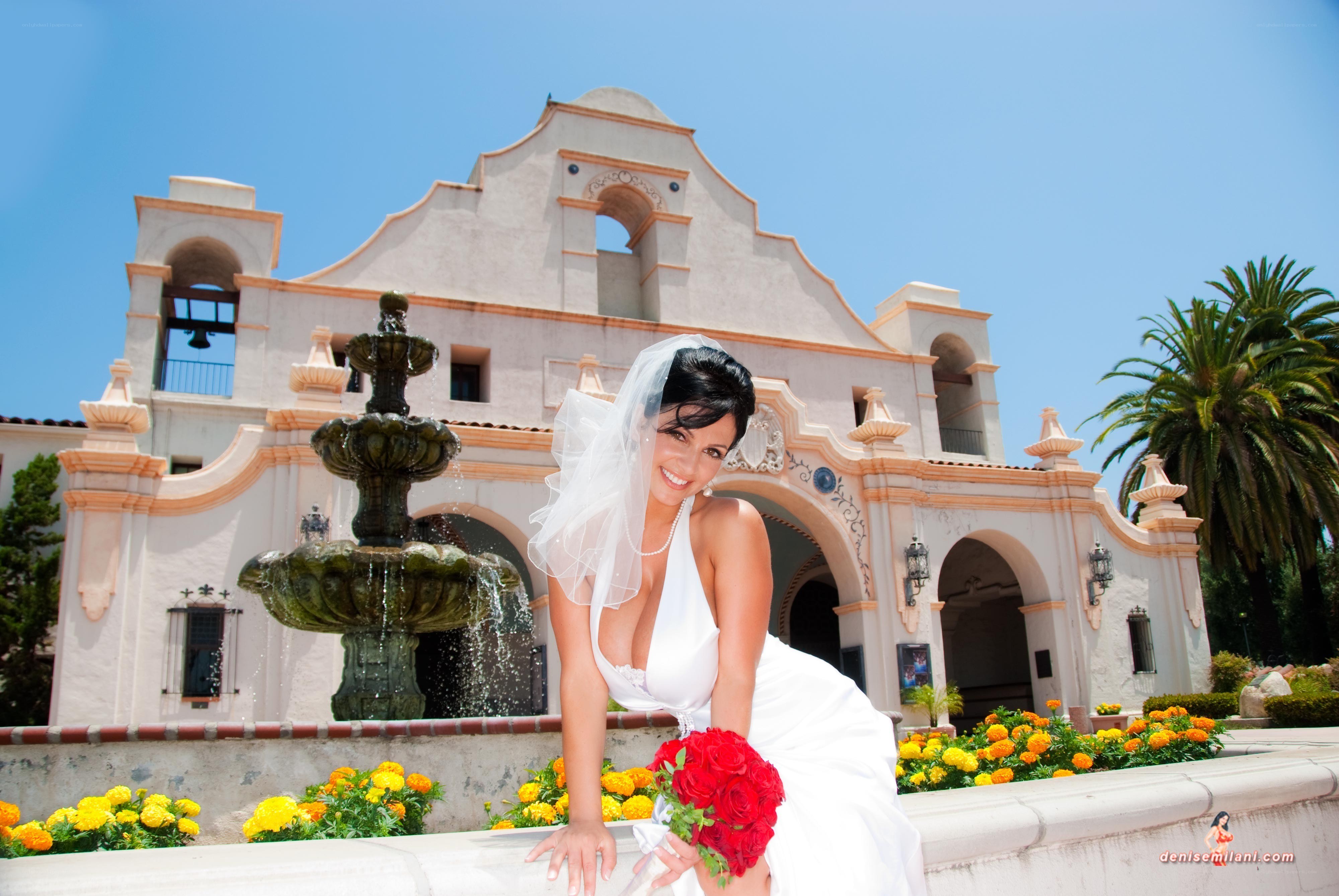 Bride at a historic mission