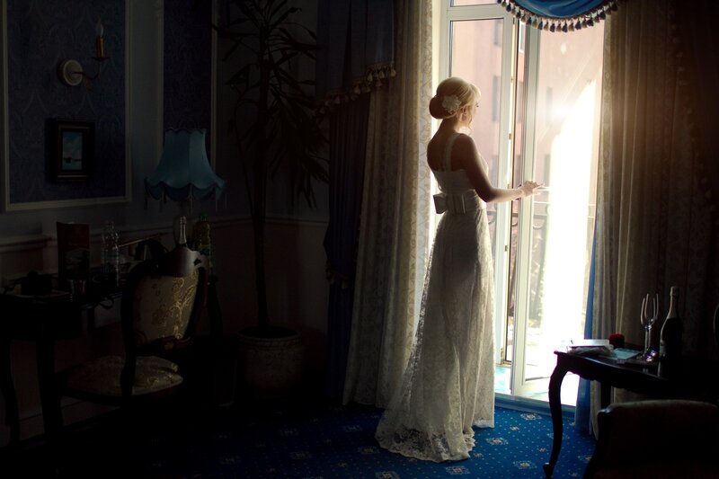 Bride at the window
