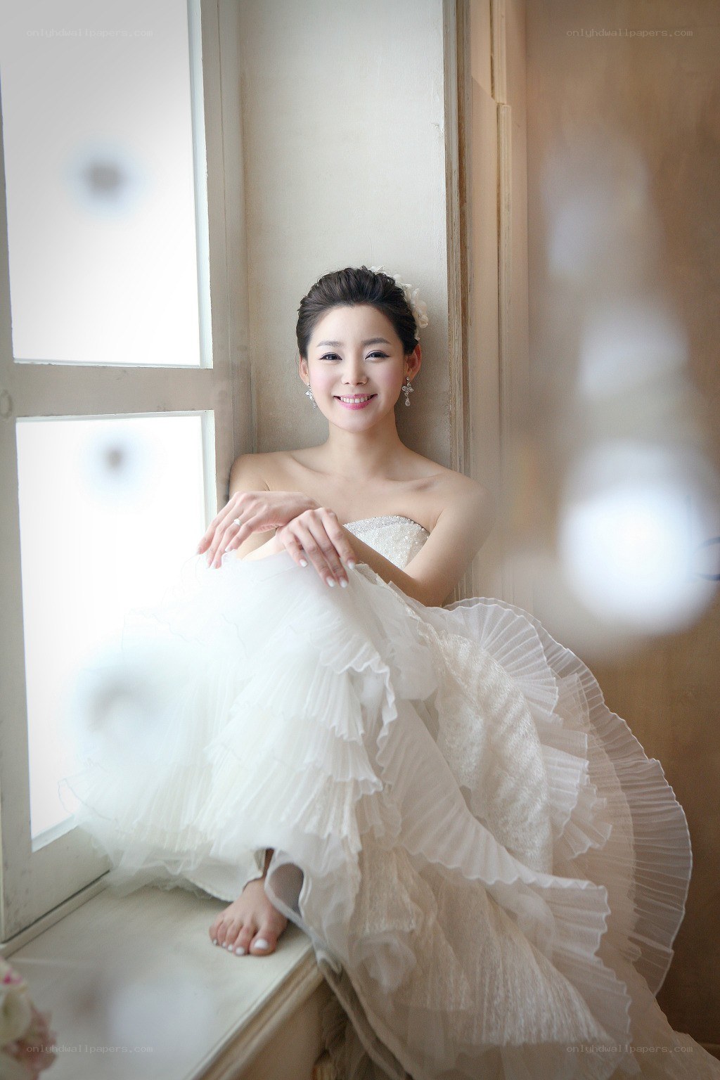 Bride by the window