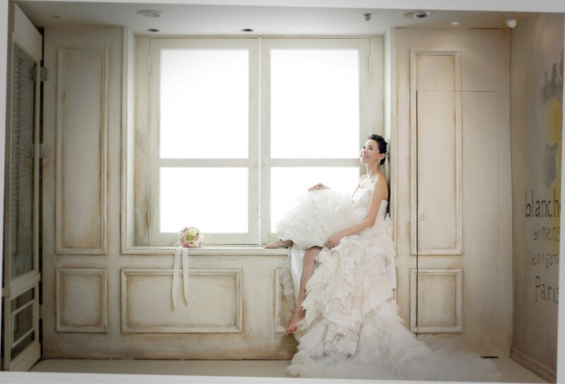 Bride by the window