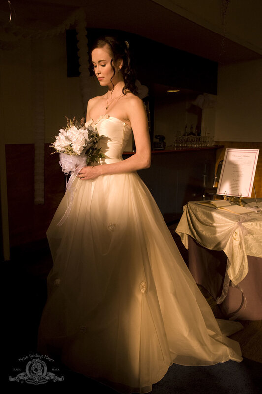 Bride holding bouquet