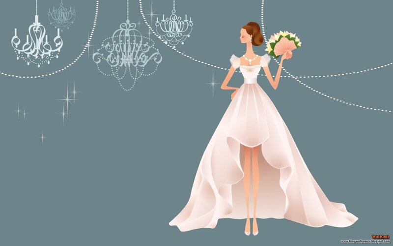 Bride Holding Bouquet — Gray, Elegant