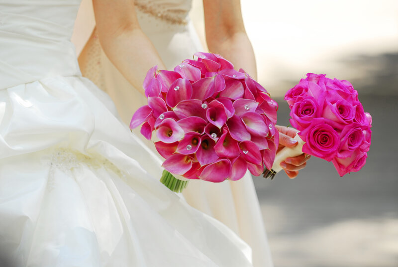 Bride Holding Bouquets