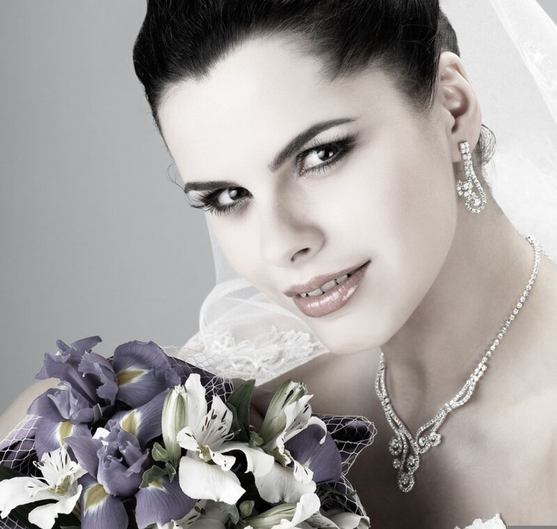 Bride Holding Flowers