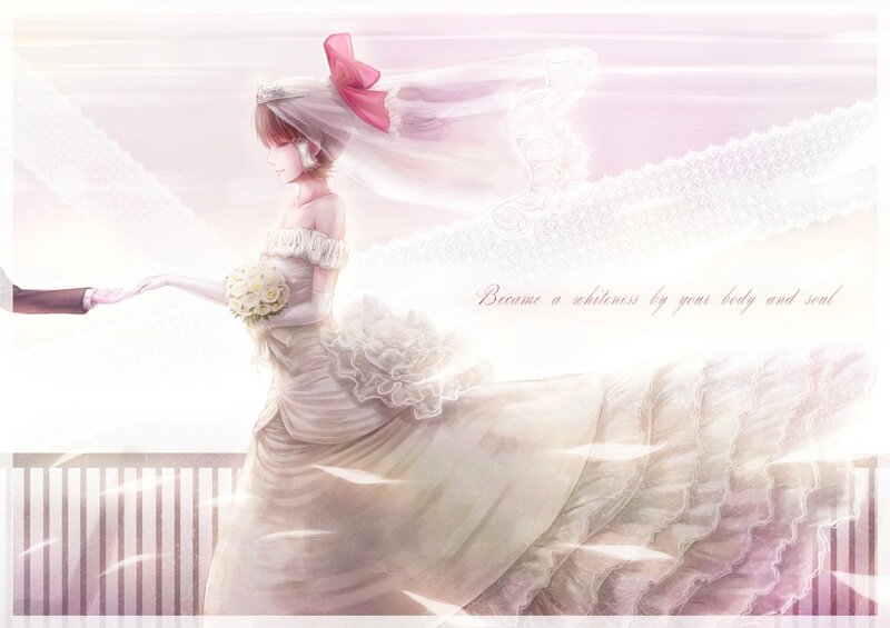 Bride Holding Groom's Hand — White
