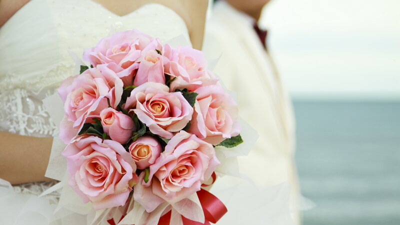 Bride Holding Roses