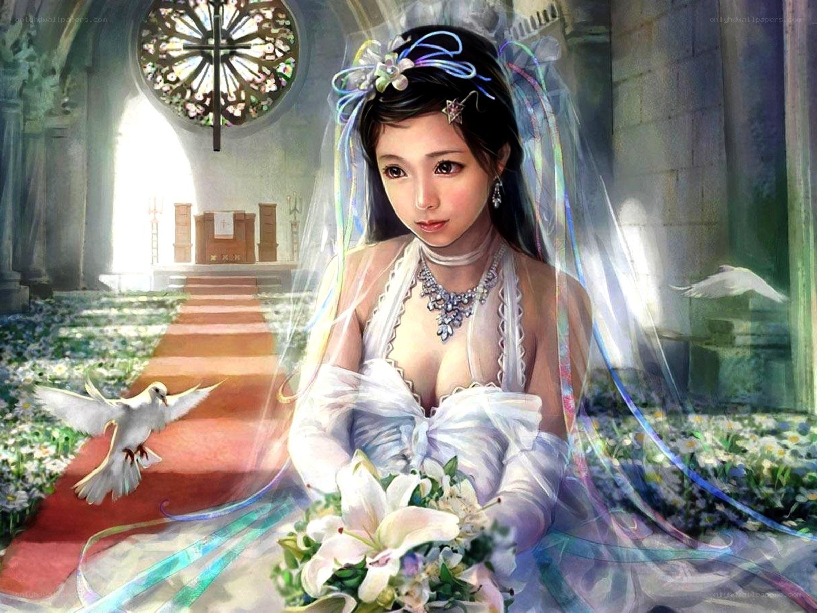 Bride in a church