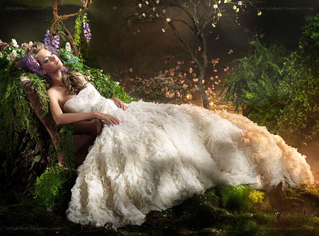 Bride in a floral garden