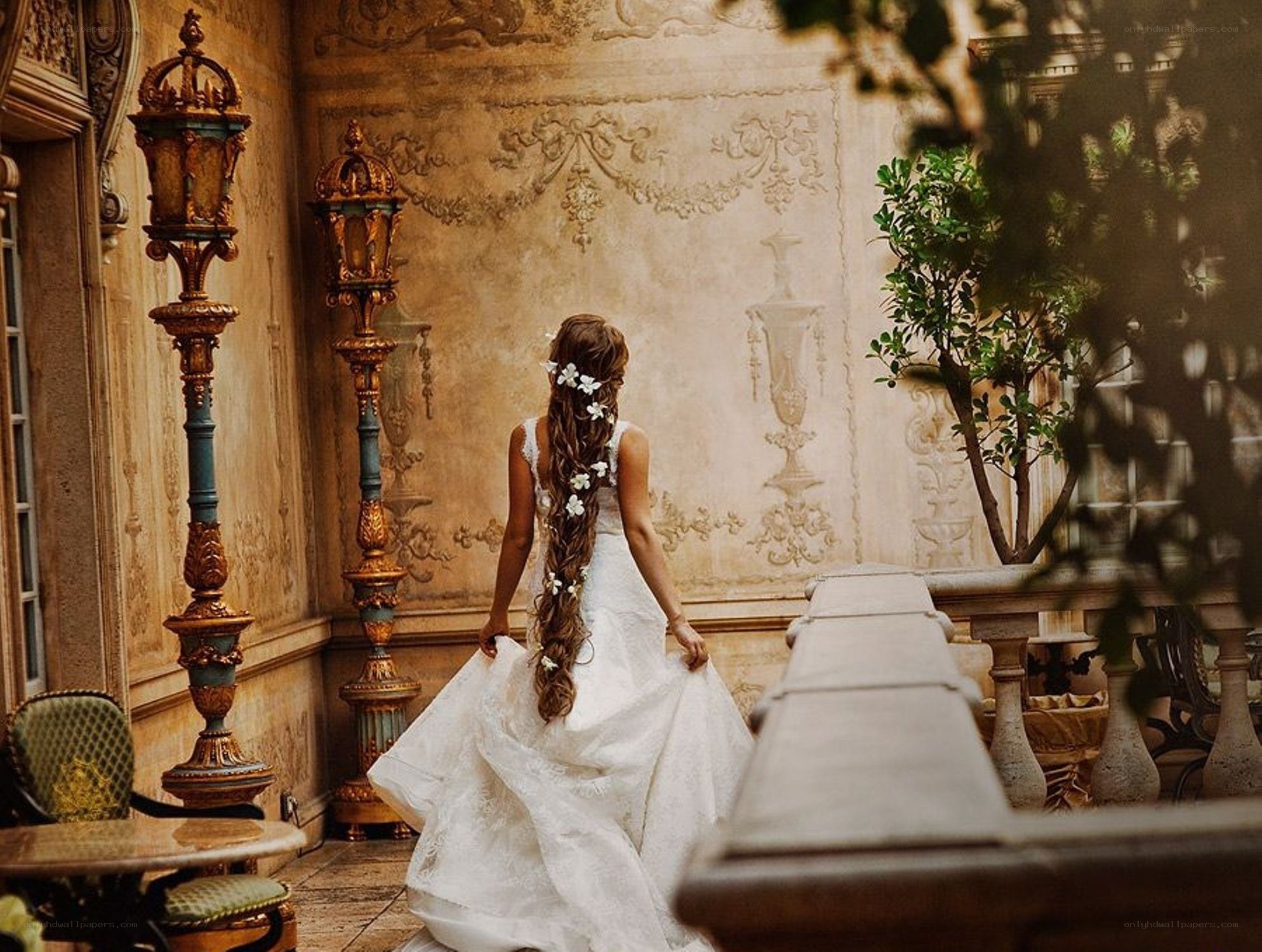 Bride in a grand hall