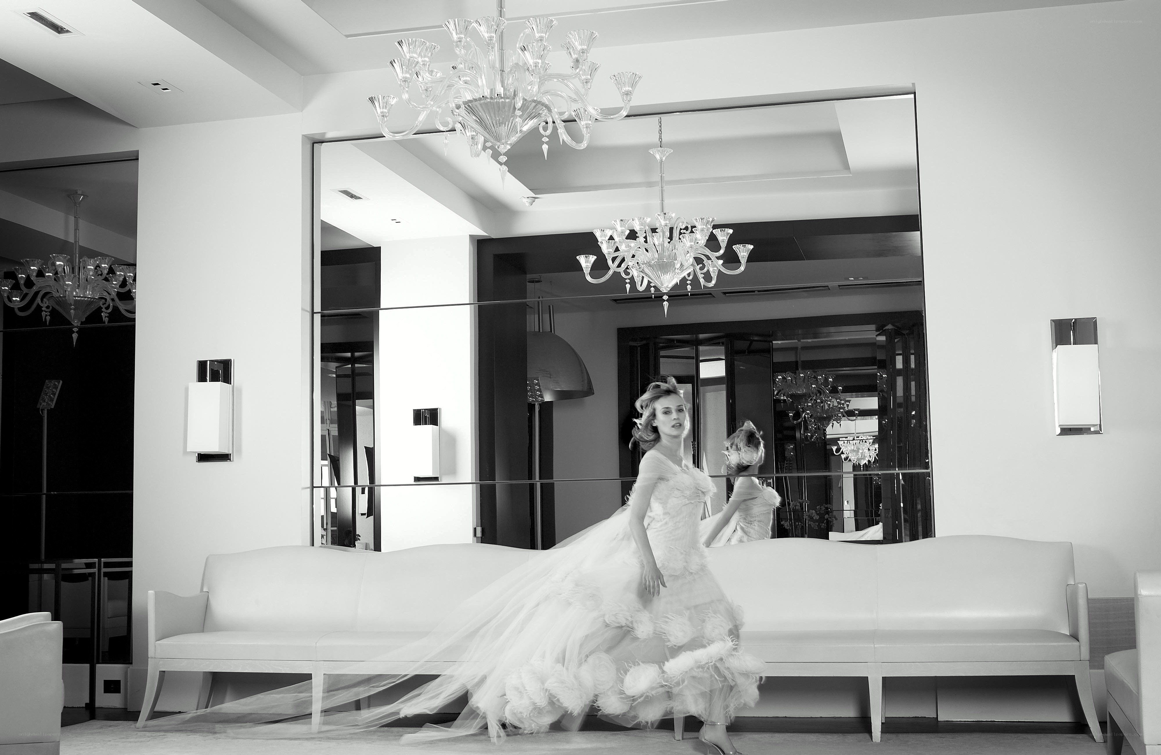 Bride in a luxury lobby