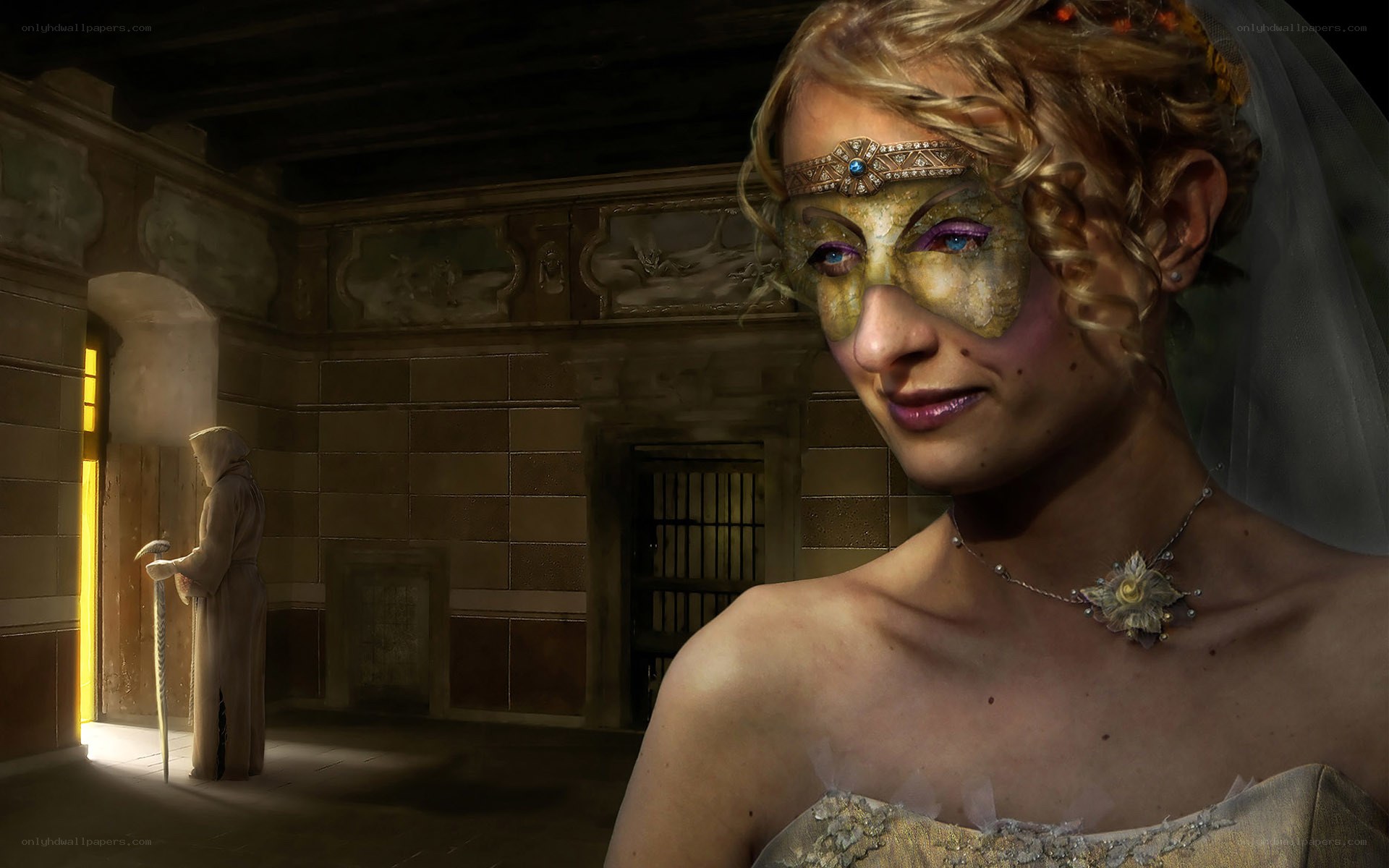 Bride in a Masked Hall