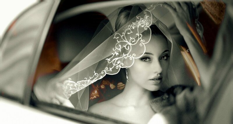 Bride in Car