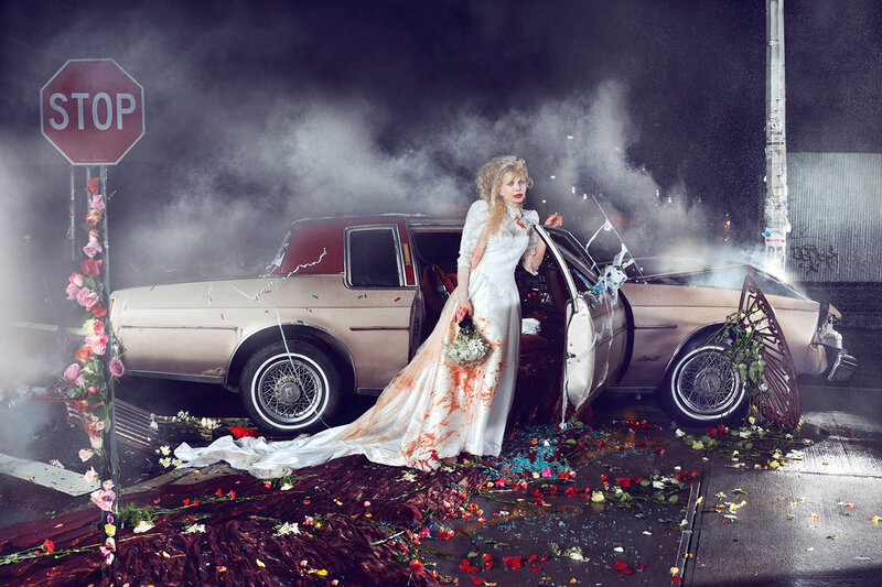 Bride in Crashed Car