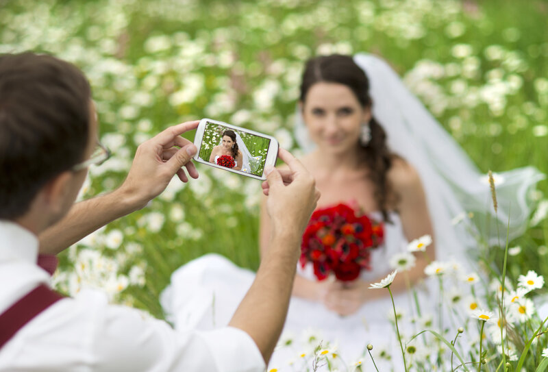 Bride in Flower Field