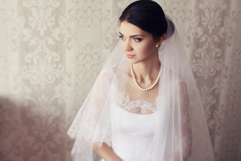 Bride in Lace Dress