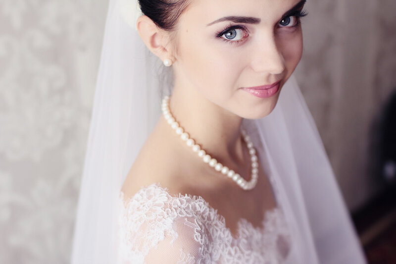 Bride in Lace Dress — White