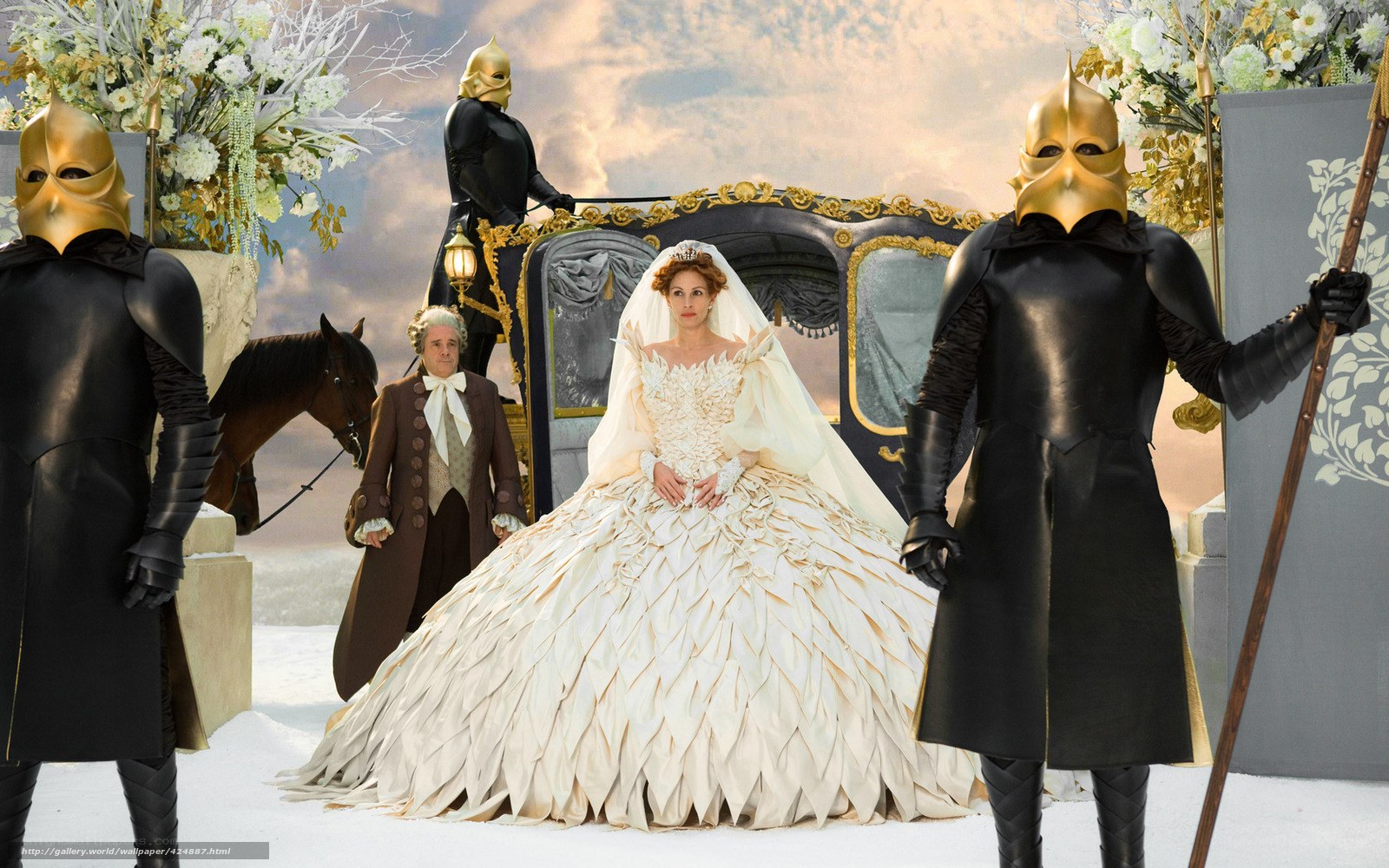 Bride in ornate wedding gown