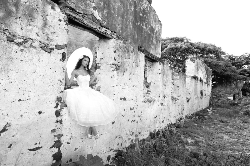 Bride in ruins