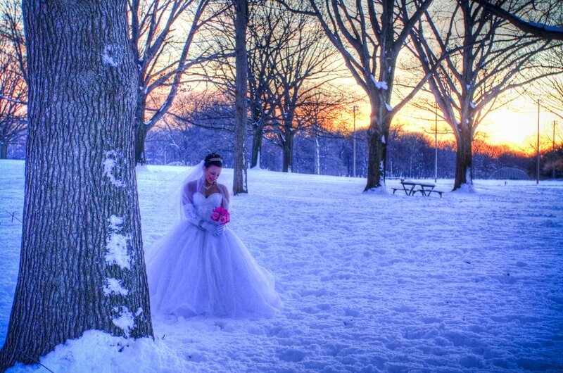 Bride in Snow