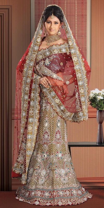 Bride in traditional Indian wedding attire