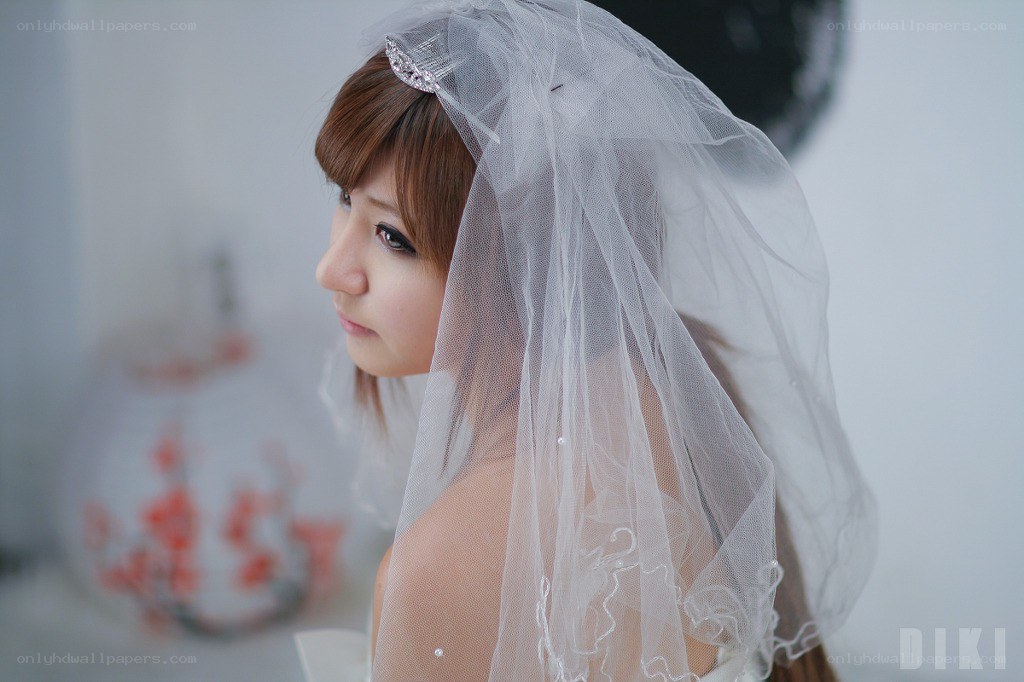 Bride in veil portrait