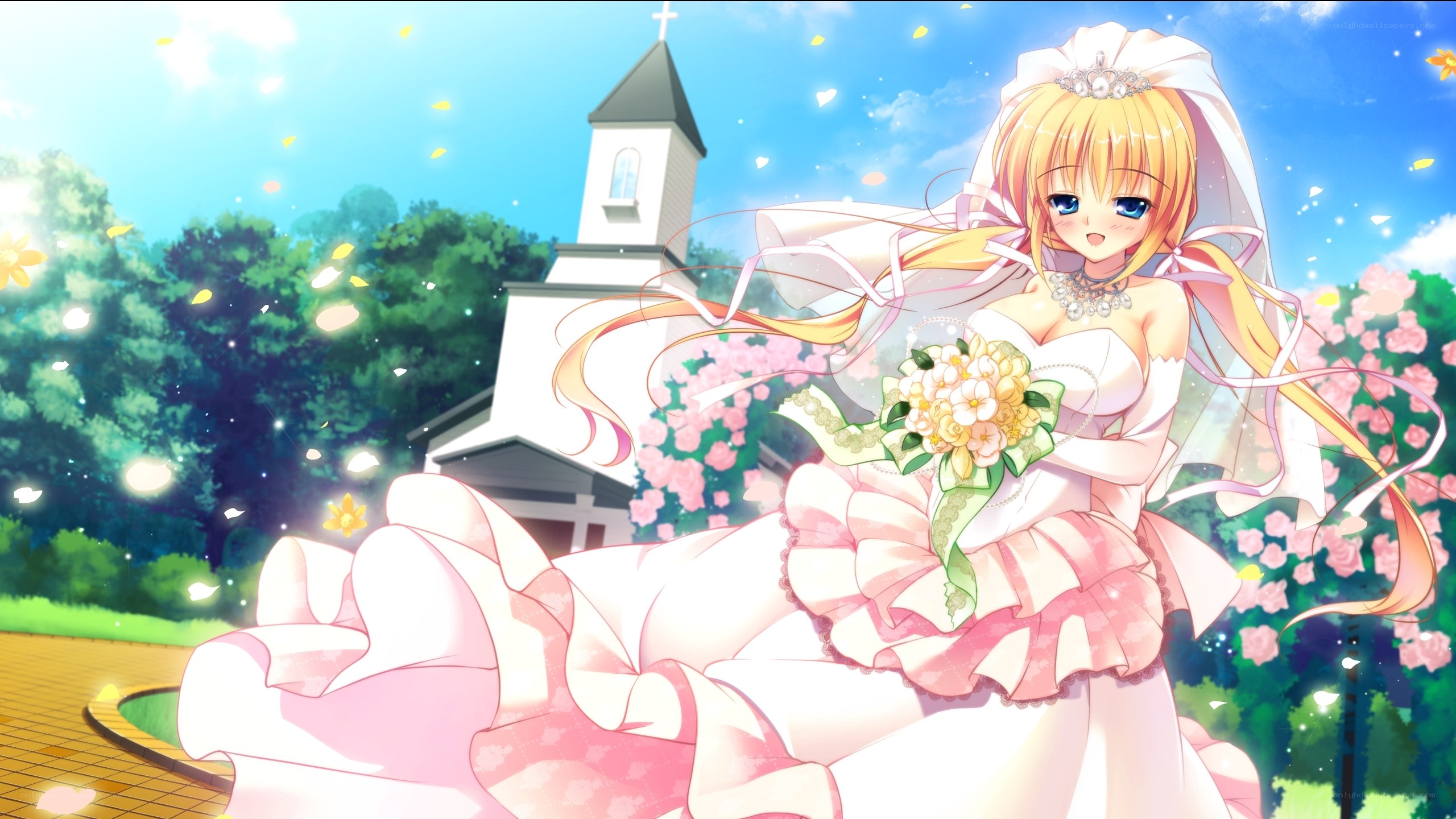 bride in wedding dress