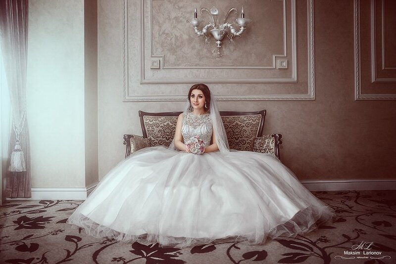 Bride in Wedding Dress — White, Formal, Photograph