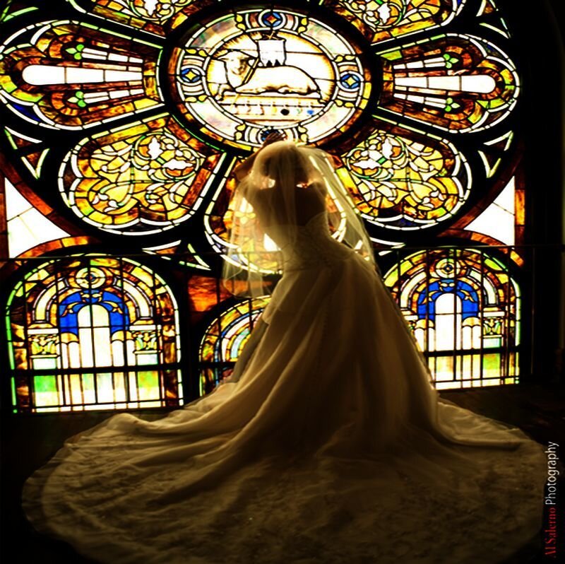 Bride in Wedding Dress — White